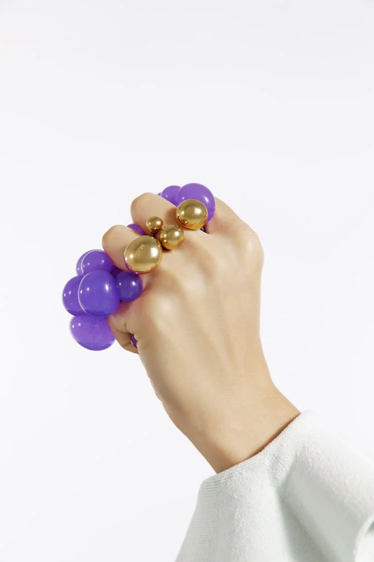 Gold Ball Ring - Image 2