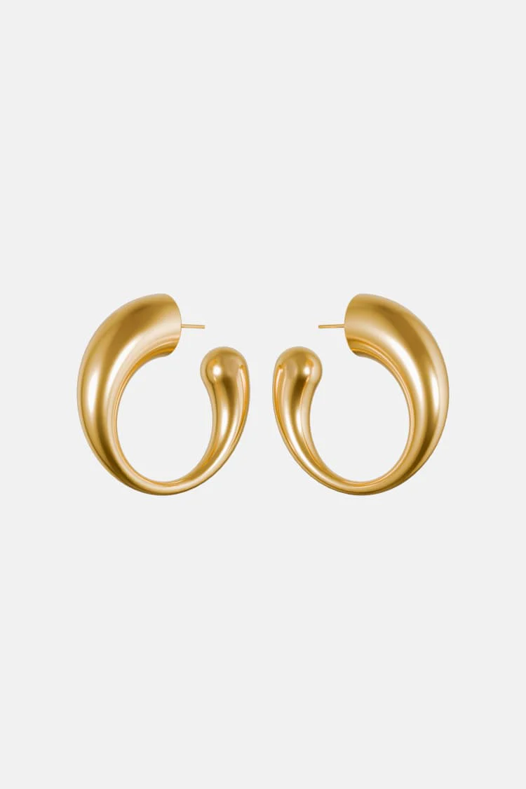 Chunky Gold Hoop Earrings - Image 5