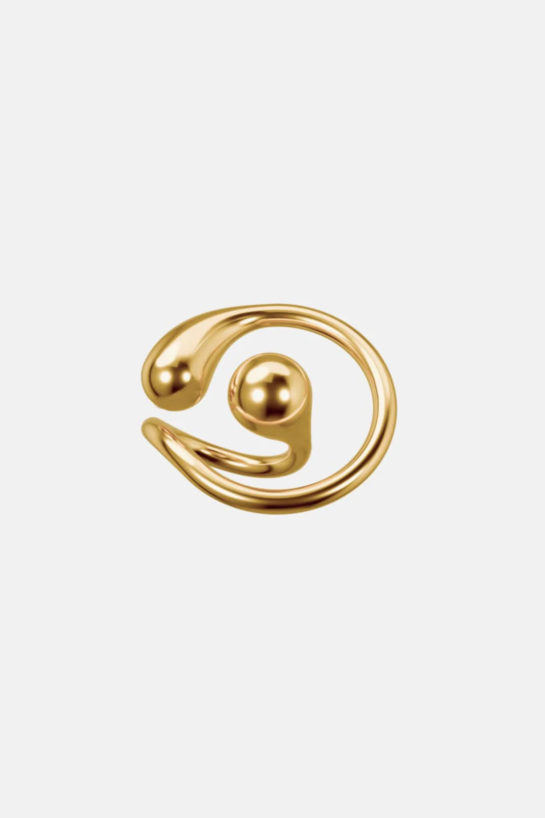 Circular Drop Ring - gold - Image 4