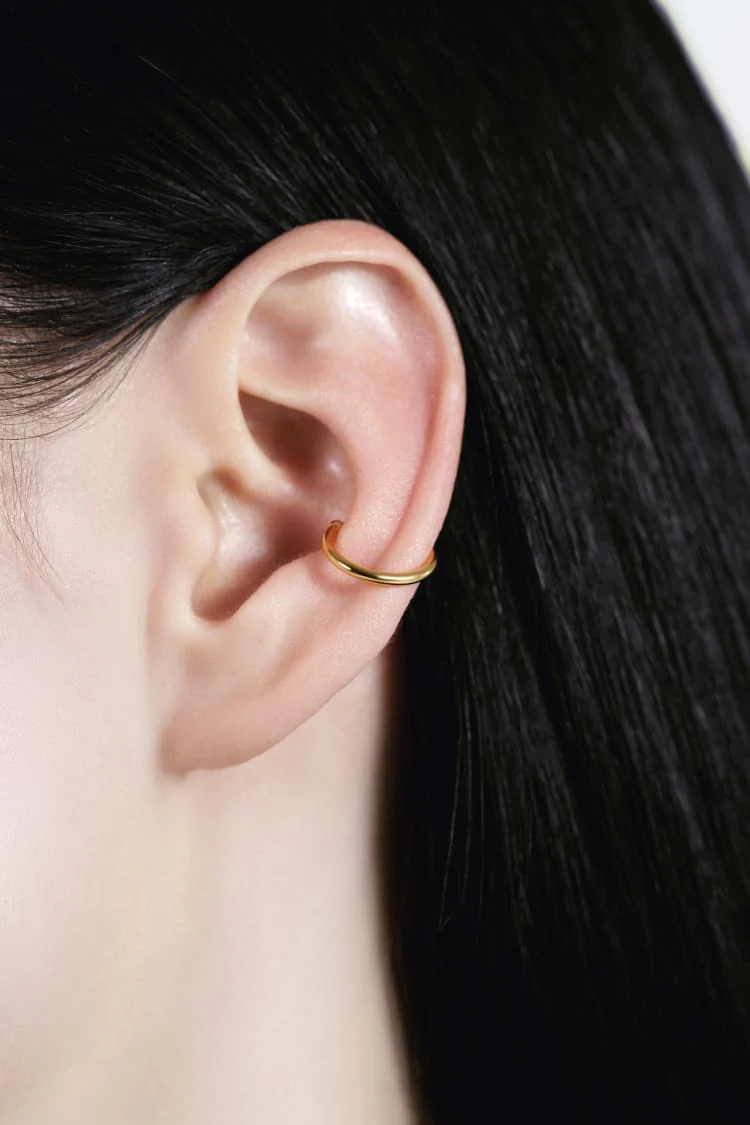 Gold Crescent Ear Cuff