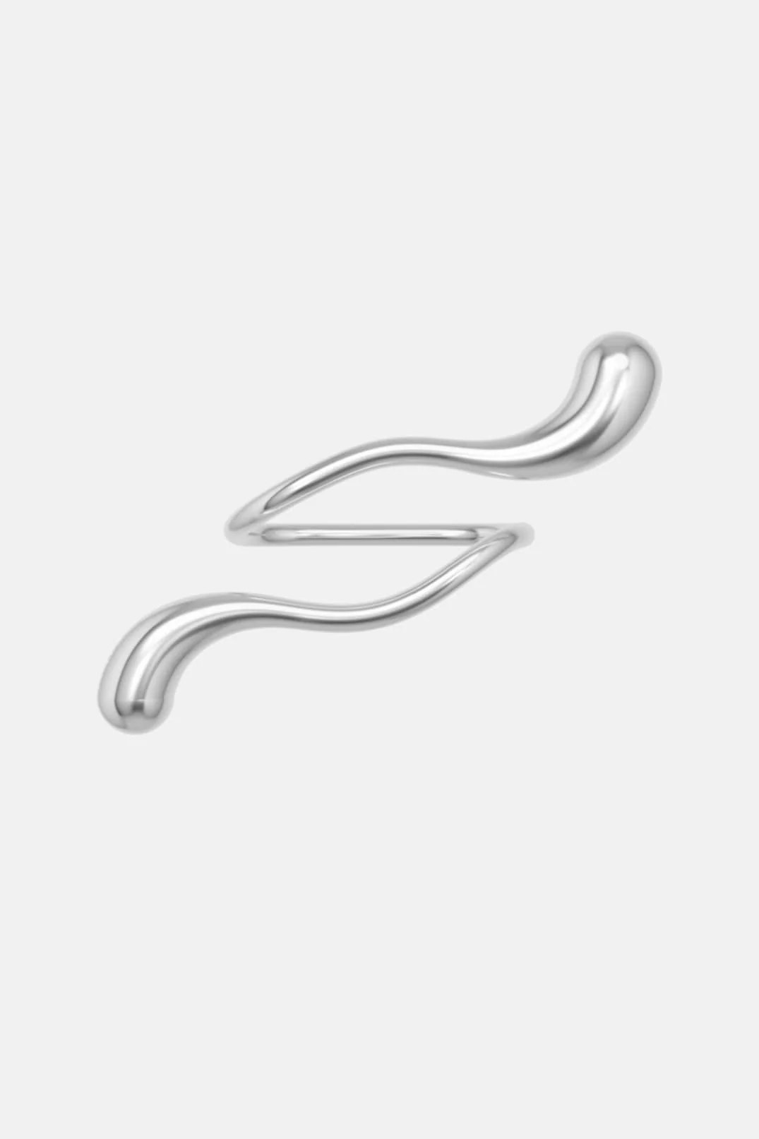 Double-Finger Drop Ring - silver - Image 3