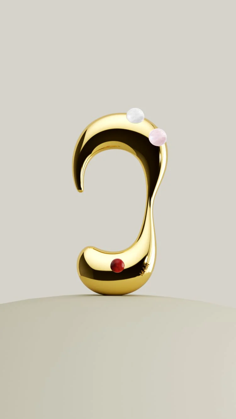 Gold Full Ear Jewelry with Stones - Image 4