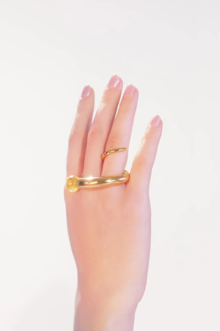 Gold Ring with Quartz - Image 3