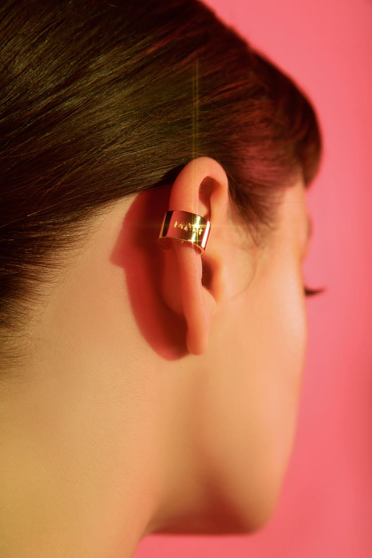Gold Round Ear Cuff - Image 3