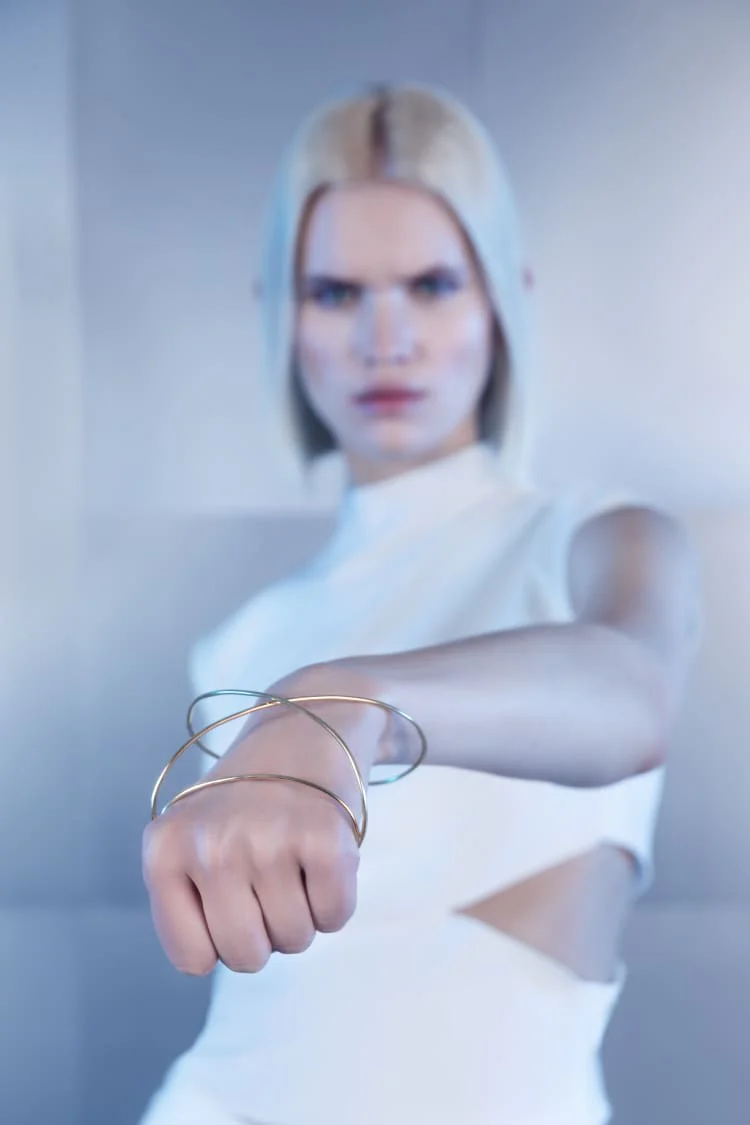 Gold Spiral Statement Bracelet - Image 2
