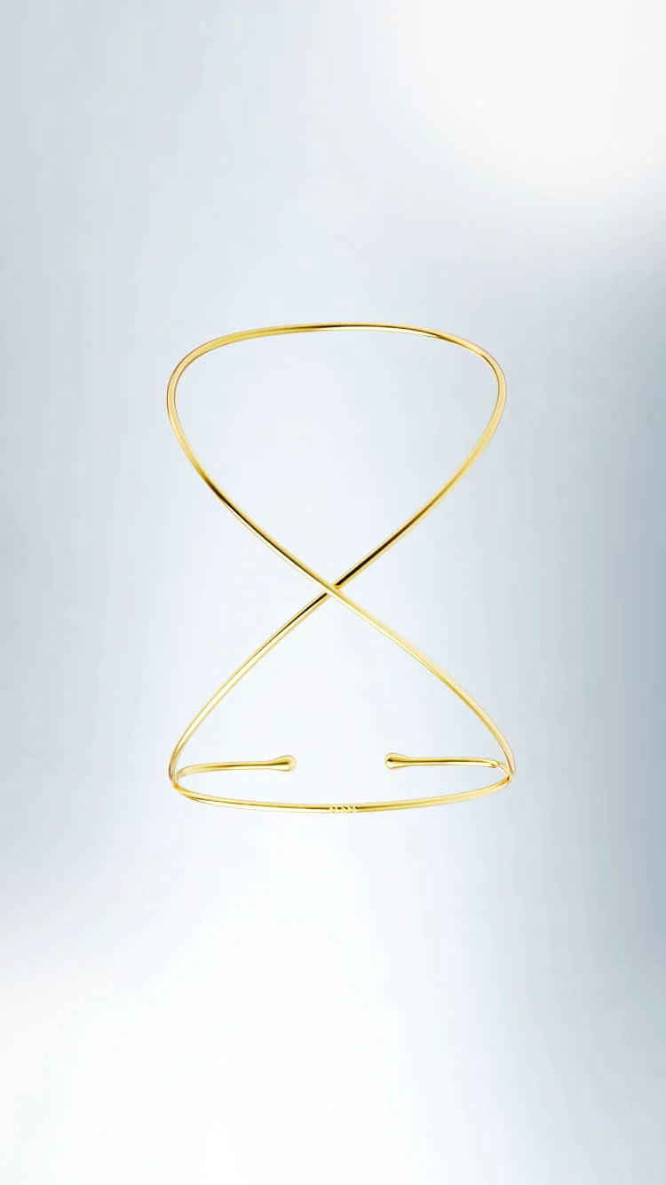 Gold Spiral Statement Bracelet - Image 5