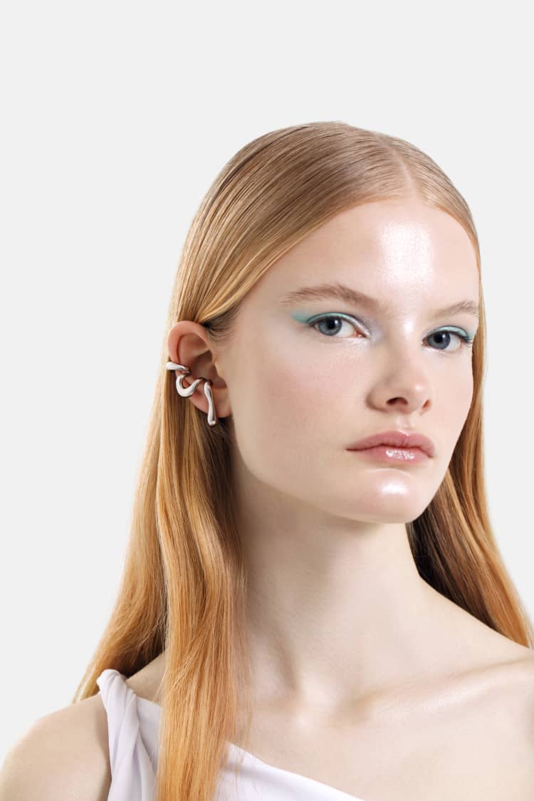 infinite organic earcuff in silver - Image 3