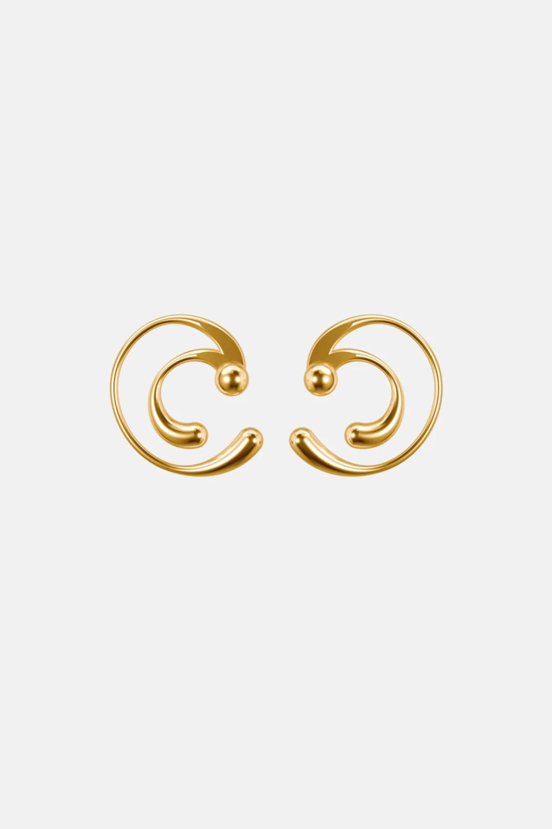 Spiral Drop Earrings - gold - Image 3