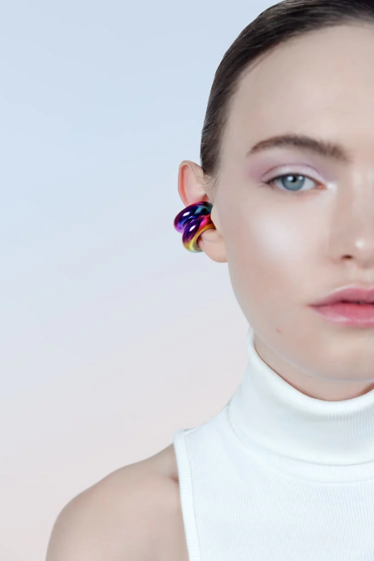 Holographic Thick Ear Cuff - Image 2