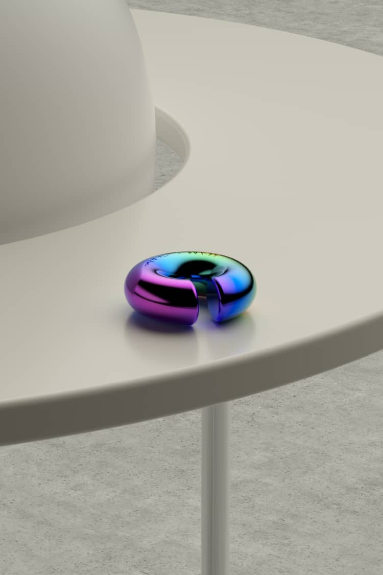 Holographic Thick Ear Cuff - Image 3